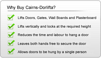 The Cairns Door Lifter Lifts Doors, Gates, Wall Boards and Plasterboard